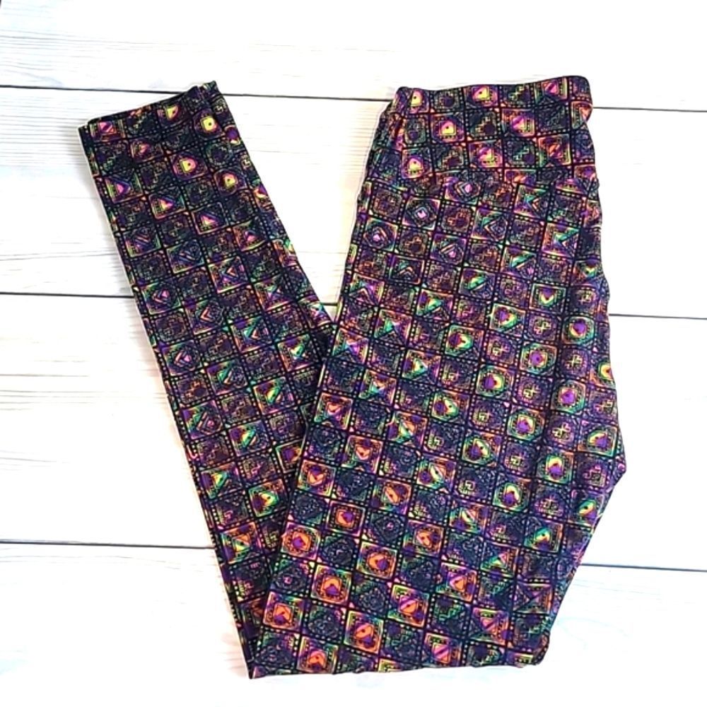 LulaRoe Tween leggings geometric print Women's Size S